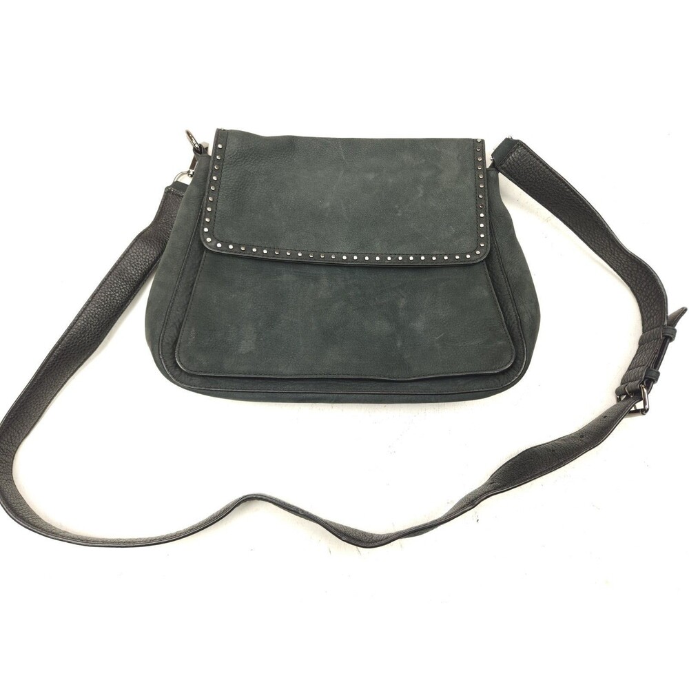 Rebecca Minkoff Black Moonwalking Suede Crossbody Bag